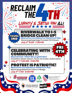 Flyer for Vancouver Reclaim the 4th, Thu+Fri, July 3rd-4th