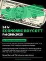 Flyer image for 50 50 1 Feb 28, 2025 One Day Economic Boycott