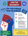 Olympia May 12, 2025 Mobilization Mondays Flyer