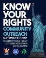 Flyer for Seattle Sept 6, 2025 Know Your Rights Community Outreach